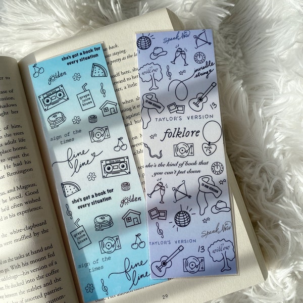 Taylor Swift Bookmark | Harry Styles Bookmark | Music | Book Accessories | Book Lover | Reader | Romance Books