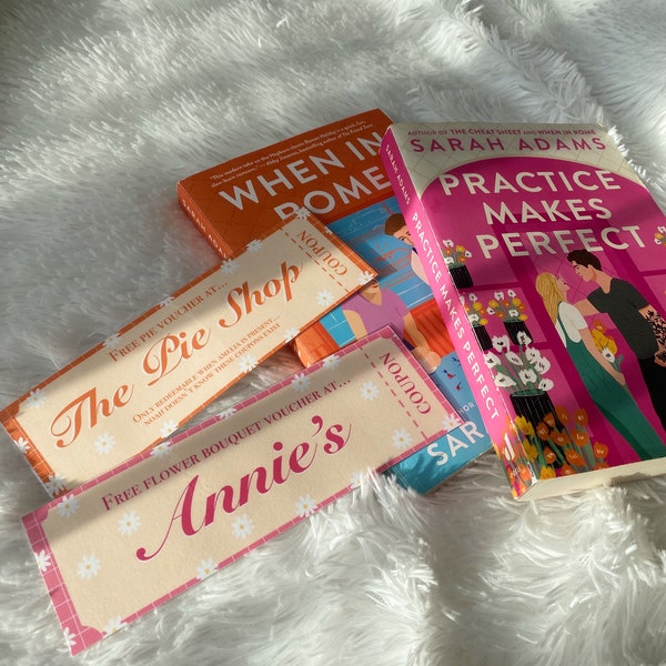 Practice Makes Perfect Bookmark | When in Rome | Book Accessories | Reader | Book Series | Sarah Adams | Small Town Romance | Gift Ideas