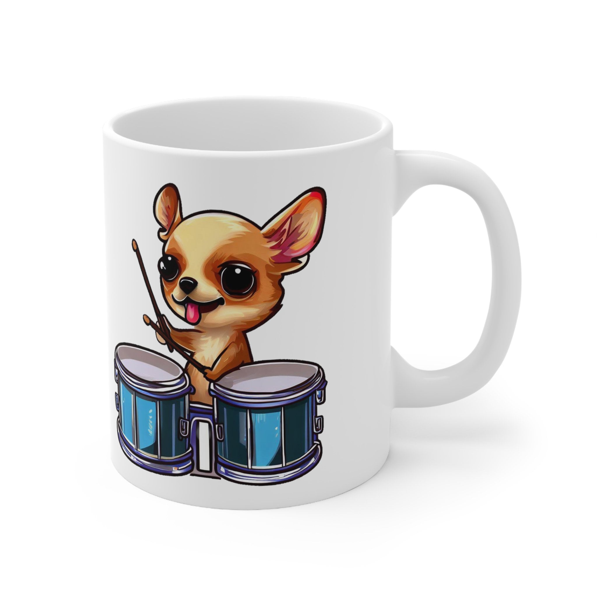 Chihuahua Reusable Coffee Cup - Cartoon Chihuahua Reusable Coffee Cup - Cartoon