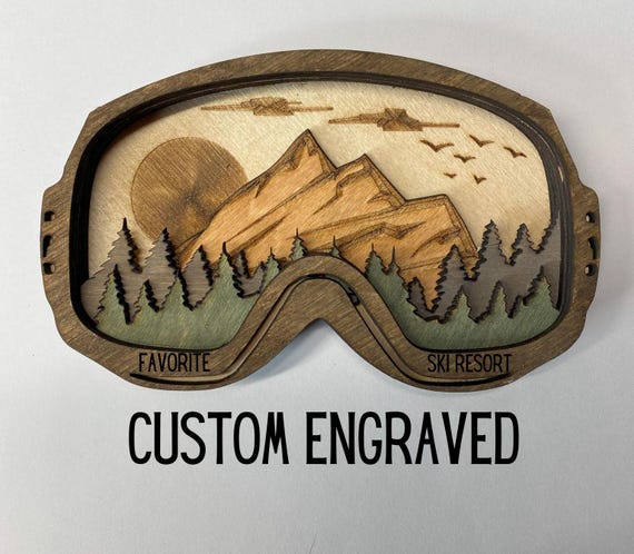 3D Layered Wood Art, Ski/Snowboard Goggles