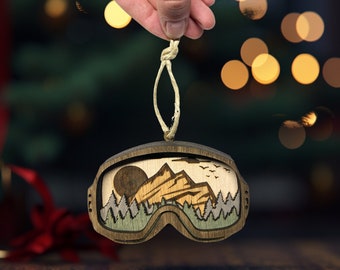 3D Layered Wood Art, Ski/Snowboard Goggles