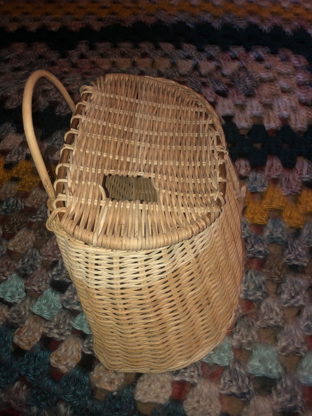 Vintage Wicker Fishing Creel Wicker Fishing Basket Decor Etsy