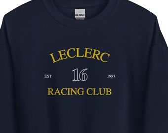 Vintage Charles Leclerc Sweatshirt | Embroidered Tennis Club Sweatshirt | Formula One F1 Unisex Apparel