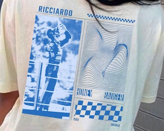 Y2K Vintage Daniel Ricciardo F1 Tee | F1 Daniel Ricciardo Honey Badger Racing Apparel | Formula One F1 Unisex Apparel