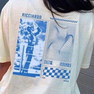 Y2K Vintage Daniel Ricciardo F1 Tee | F1 Daniel Ricciardo Honey Badger Racing Apparel | Formula One F1 Unisex Apparel
