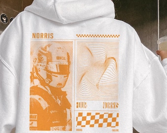 Y2K Vintage Lando Norris F1 Hoodie | McLaren F1 Lando Norris Racing Apparel | Formula One F1 Unisex Apparel