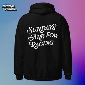 Sudadera con capucha vintage de Fórmula 1 / Sudadera con capucha de Fórmula 1 con estética Sundays Are For Racing / Sudadera con capucha de Fórmula 1 de gran tamaño y moda / imagen 4