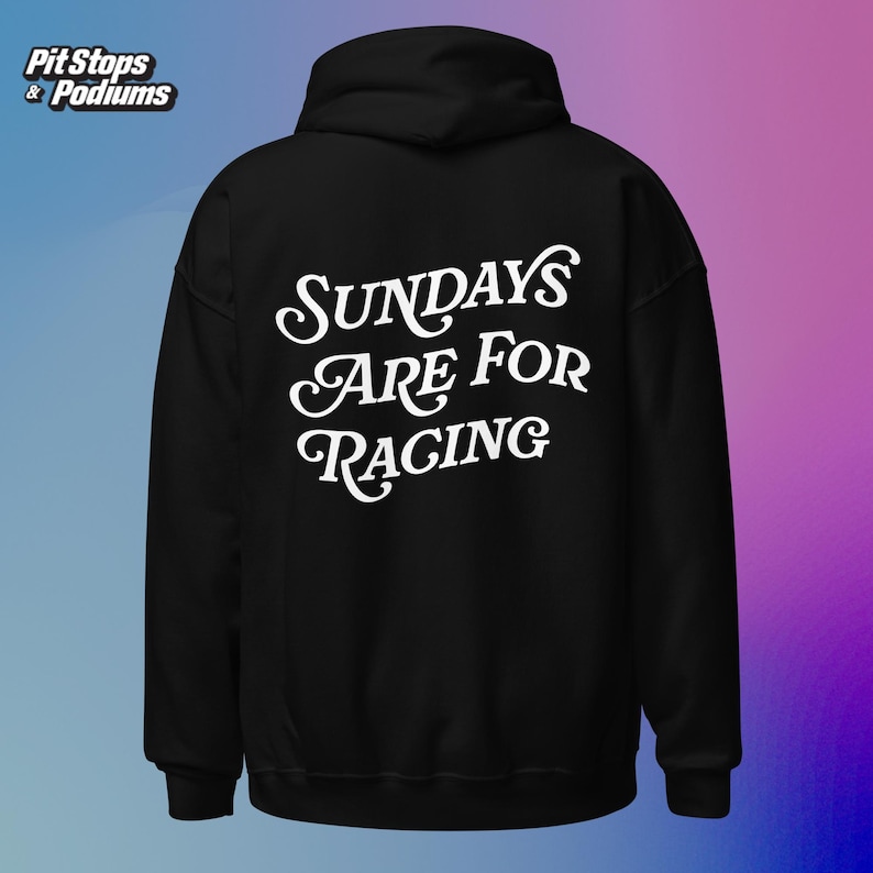Sudadera con capucha vintage de Fórmula 1 / Sudadera con capucha de Fórmula 1 con estética Sundays Are For Racing / Sudadera con capucha de Fórmula 1 de gran tamaño y moda / imagen 4