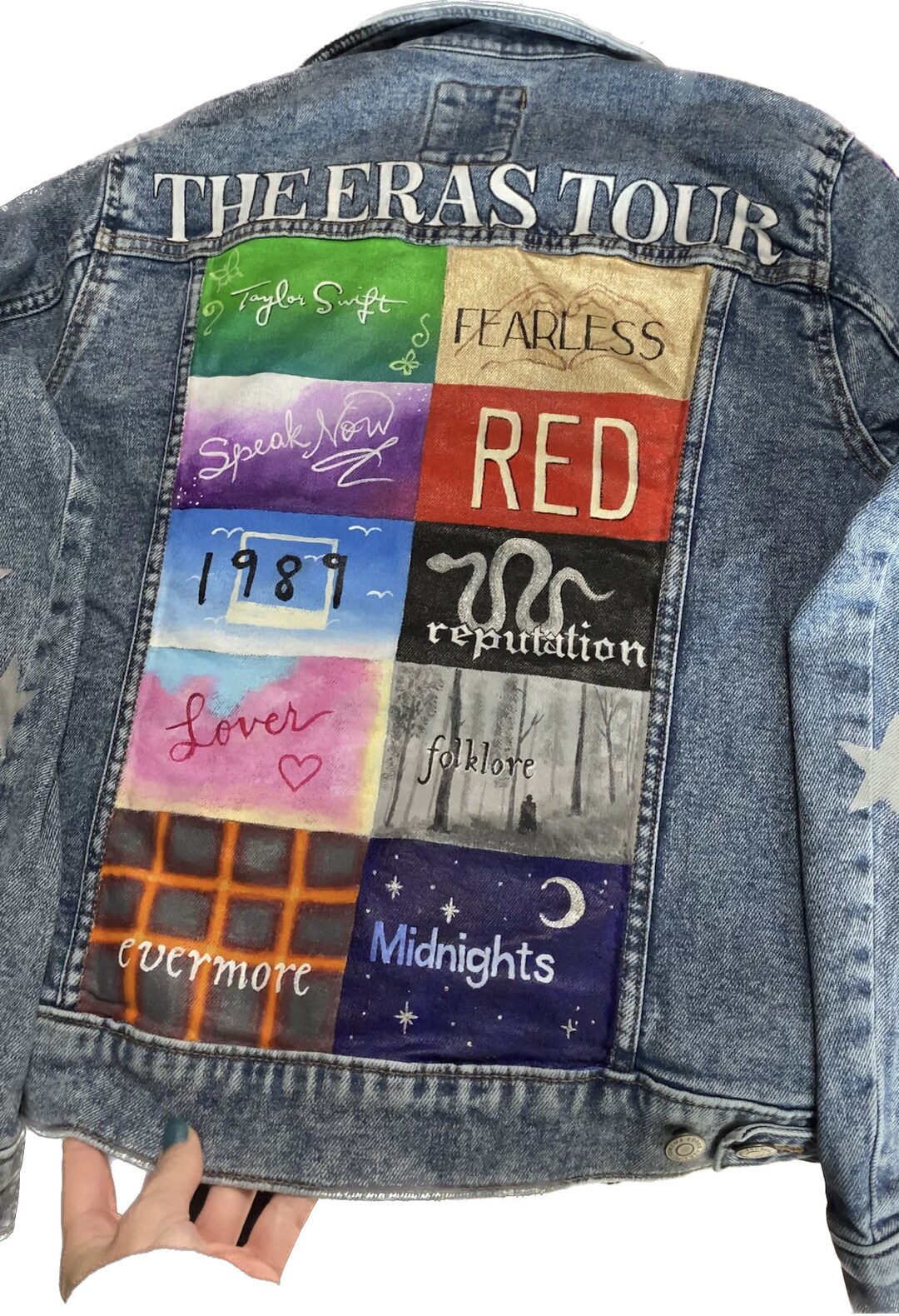 Custom Hand Painted Eras Tour Jacket Etsy