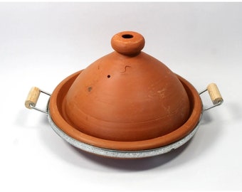 1.3L Clay Tagine , tajine marocain non émaillé, mijoteuse, pot traditionnel  fait à la main, cuisson à une casserole, casserole saine, naturelle saine -   France