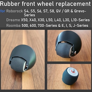 Gummi-Vorderrad passend für viele Roborock, Dreame und Roomba-Saugroboter