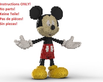 LEGO Mickey Mouse like statue building instruction INSTRUCTIONS ONLY no bricks