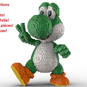 LEGO Yoshi like statue building instruction - Super Mario INSTRUCTIONS ONLY no bricks