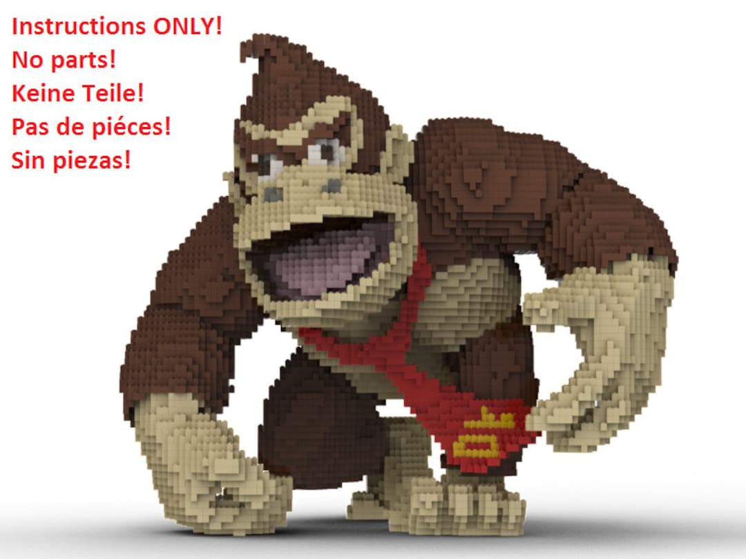 LEGO Donkey Kong Statue Building Instruction INSTRUCTIONS ONLY No