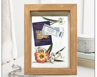Real Pressed Flower Shadow Box | 5x7 Frame with Deep 3D Box for Showcasing Mementos