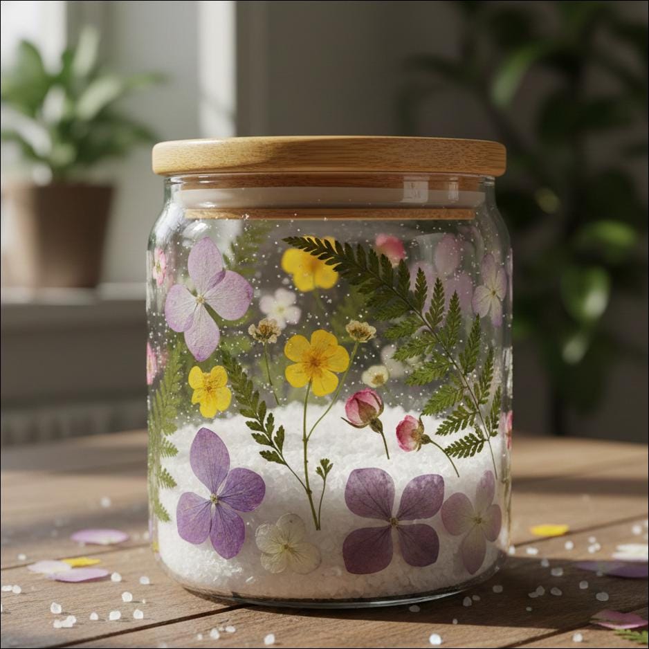 DIY Pressed Flower Jar Kit Craft with Gift Box