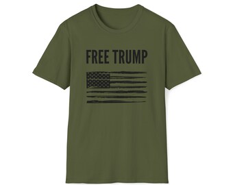 Darmowa koszulka Trump - Flaga amerykańska, polityczna, konserwatywna, republikańska, wolność, koszulki USA