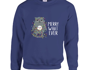 Funny Christmas Jumper, Grumpy Cat Christmas Sweatshirt