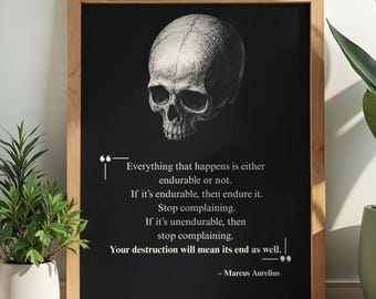 Marcus Aurelius Quote Print – Stoic Philosophy, Memento Mori Decor (Digital Download)