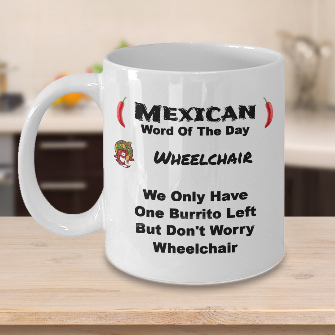 Wheelchair Mexican Word of the Day Mexican Holiday Gift Etsy