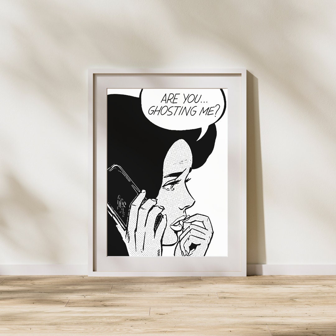 GTA Pop Art Unframed B&W - Etsy