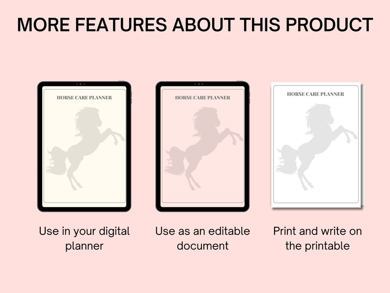 Horse Care Planner Horse Record Keeping Journal Printable Equine ...
