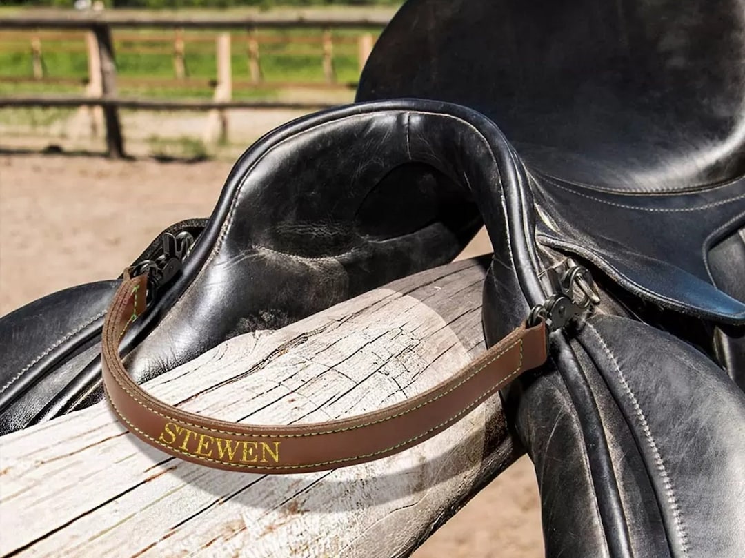Custom English Saddle Grab Leather Strap Custom Horse Tack Etsy