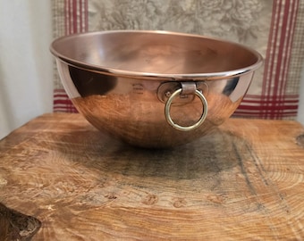 Williams-Sonoma Tillverkad i Frankrike Kopparblandningsskål 26 cm-10,25 tum diameter; Mauviel Co