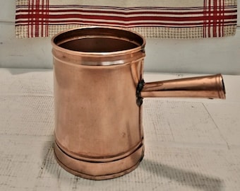 Antique Copper Sugar Pan; German Copper Coffee Pot; Candy Pan