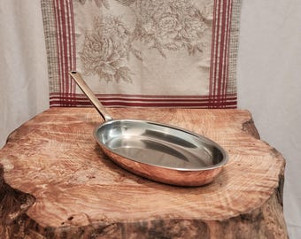 Spring Culinox Copper Fish Pan With Stainless Steel Lining 23x13cm-9.x5.125 inch diameter; Spring Culinox Oval Gratin Pan 1.5 lb