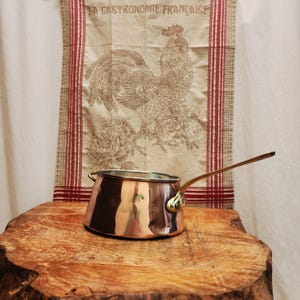 Vintage Copper Saucepan with 16cm-6.25 inch diameter;  Copper Sauce Pan For Bain-Marie Double Boiler Base Only