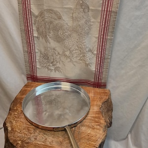 Vintage Copper Crepe Pan with Fresh Tin Lining 32cm-12.375 inch diameter; Bongusto Italian Copper Crepe Pan with Brass Handle 2lbs