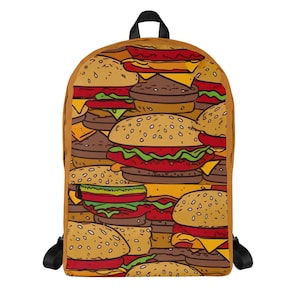 Sac à dos Cheeseburger - Sac à dos de dessin animé, sac à dos scolaire, sac à dos à motif,