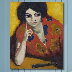Kees van Dongen A Finger on her Cheek Art Print,Kees van Dongen Painting Art,Reproduction Print,Office Room Decor,Modern Canvas Wall Art