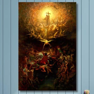 Gustave Dore Canvas Print: Triumph of Christianity Over Paganism Giclee Art
