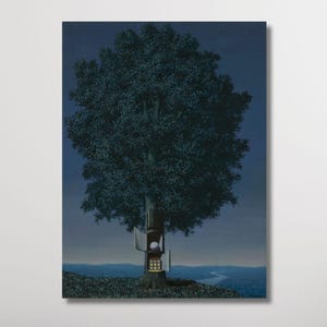 Impression d&#39;art La voix de sang de René Magritte - Art mural en toile surréaliste et affiche pour une décoration intérieure unique et moderne, art mural moderne /93