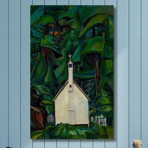 Emily Carr Canvas Wall Art, Emily Carr Artworks, Red Cedar reproduction print, Forest Columbia Wall Art, Western Forest Wall Decor Gifts/4