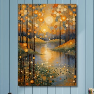 Gustav Klimt Trees and Sun Lights Art Canvas Print,Gustav Klimt Art Poster Print,Modern Wall Art,Famous Canvas Wall Art,Vintage Art Print/5