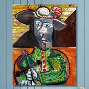 Picasso Le Matador Canvas Print: Vintage Surrealism Exhibition Poster