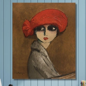 Kees van Dongen Canvas Print: The Corn Poppy, Vintage Wall Art
