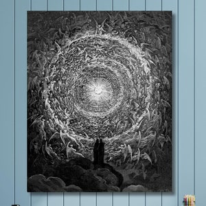 Paul Gustave Dore Canvas Wall Art,The Empyrian by Paul Gustave Dore Poster/Print Art,Gustave Dore art Canvas,Gustave Dore Empyrian print art