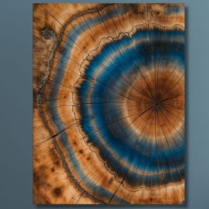 Elegant Natural Art,Wood Texture Art,Bedroom Decor,Wood Crack Wall Decor,Colorful Tree Ring Wall Art,Wood Ring Canvas,Modern Home Decor/101