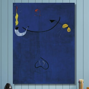 Joan Miro Ausstellungsplakat: Moderne Kunst Leinwand