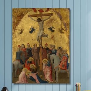 Crucifixion of Jesus Canvas Print: Illuminated Manuscript Reproduction