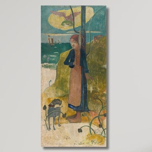 Paul Gauguin Breton Girl Spinning 1889 Art Poster/Canvas Print,Paul Gauguin Wall Art,Paul Gauguin Poster Print,Vintage Art,Modern Wall Art/1