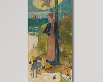 Fille bretonne Paul Gauguin filature 1889 affiche d'art/impression sur toile, art mural Paul Gauguin, impression affiche Paul Gauguin, art vintage, art mural moderne/1