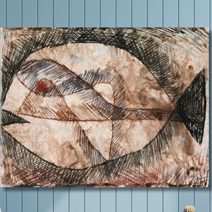 Paul Klee Fisch (1931) von Paul Klee Leinwand Wandkunst, Ausstellungsplakat Expressionismus Klassisch Wandkunst Weihnachtsgeschenk/33