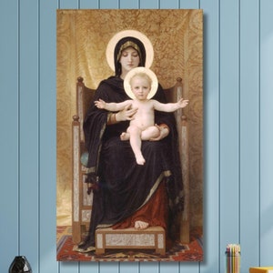 Madonna and Child Canvas Gallery Wraps - William-Adolphe Bouguereau, Traditional, Painting, Catholic Gift,Blessed Virgin Mary,Jesus Pirint/7