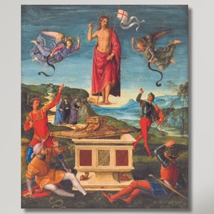 Resurrection of Christ Canvas Print: Vintage Religious Art, Orthodox Icon