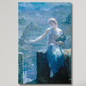 Edward Robert Hugos &quot;Die Walküre&#39;s Vigil&quot; Canvas Box Art, Edward Robert Kunstwerke, Malerei Leinwand Wandkunst, berühmte Malerei, Office Home Decor